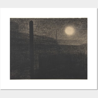 Courbevoie: Factories by Moonlight Posters and Art